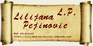 Lilijana Pejinović vizit kartica